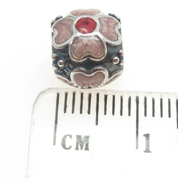 Pandora 925 Sterling Silver Emmanuel Flower Charms - Qty 6 - Picture 6 of 7